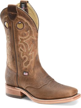 Light Brown Double H Boot 12 Inch Wide Square Old Town Roper